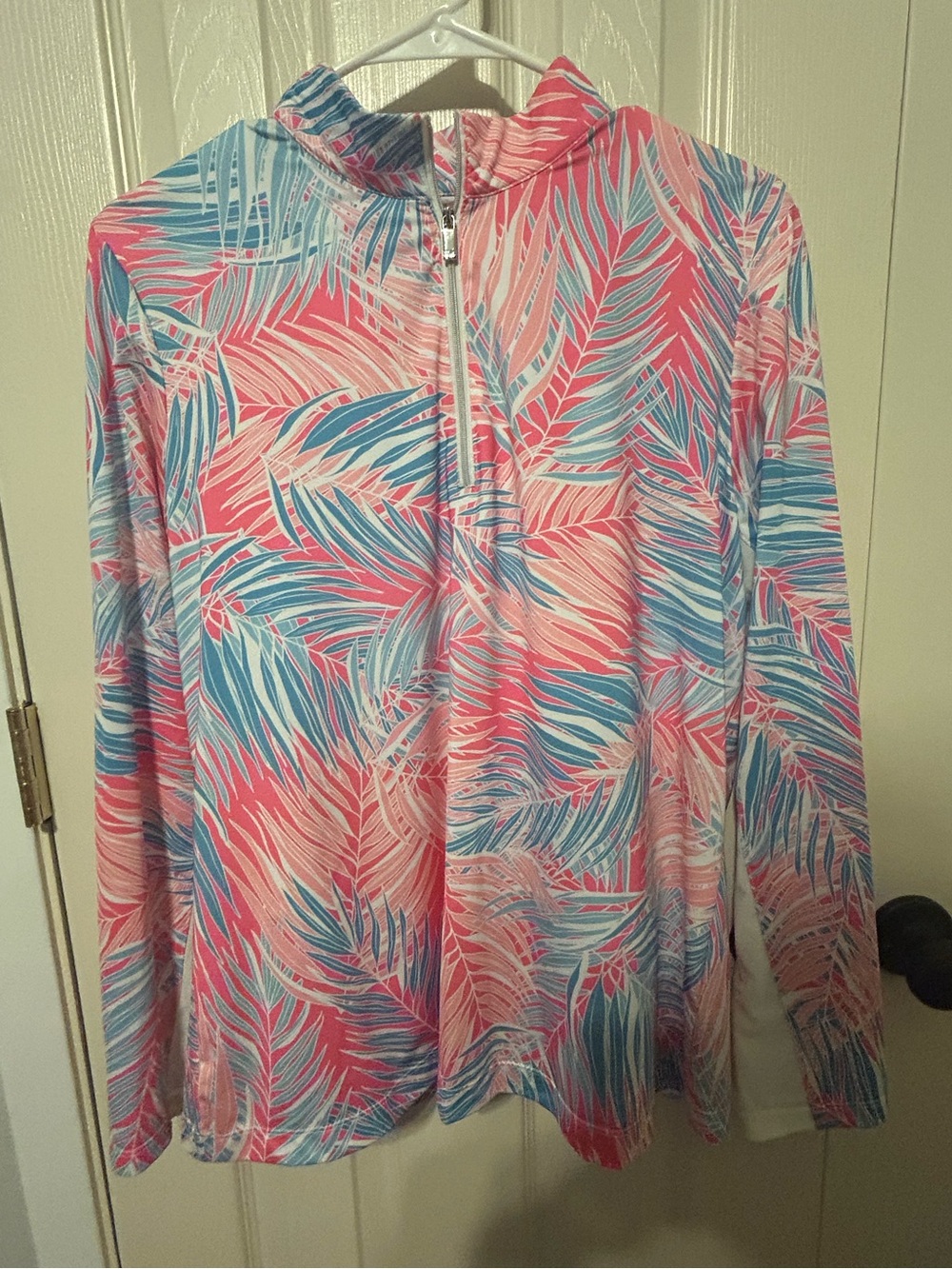 Women’s Golf TAIL Tropical Palm Print Half-Zip Pullover